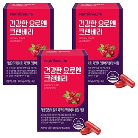 Nutrione Healthy Urinary Cranberry, 60 Tablets, 3 Pieces / 뉴트리원 건강한 요로엔 크랜베리, 60정, 3개