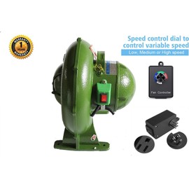 110V Variable Speed Electric Blacksmith Forge Blower Centrifugal Barbecues Blower Coal Forge Blower