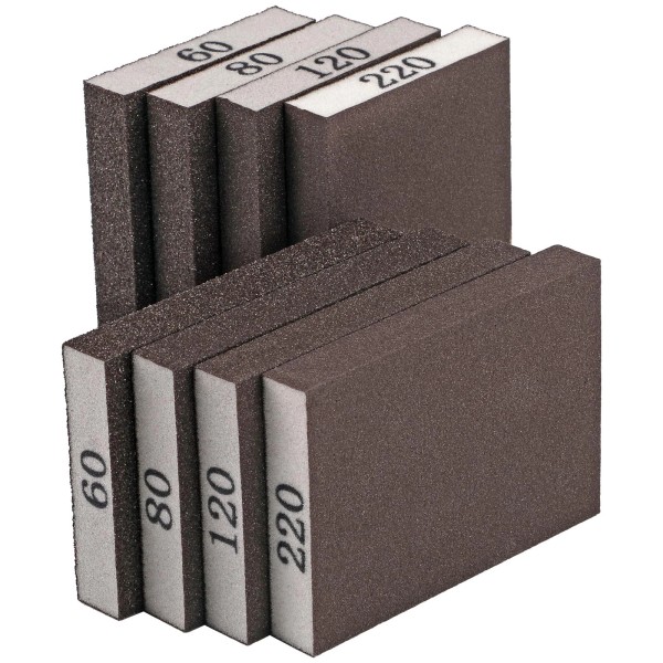 Mowpog 8 Pack Sanding Sponge, Sanding Blocks 60/80/120/220 Grit Assortment,