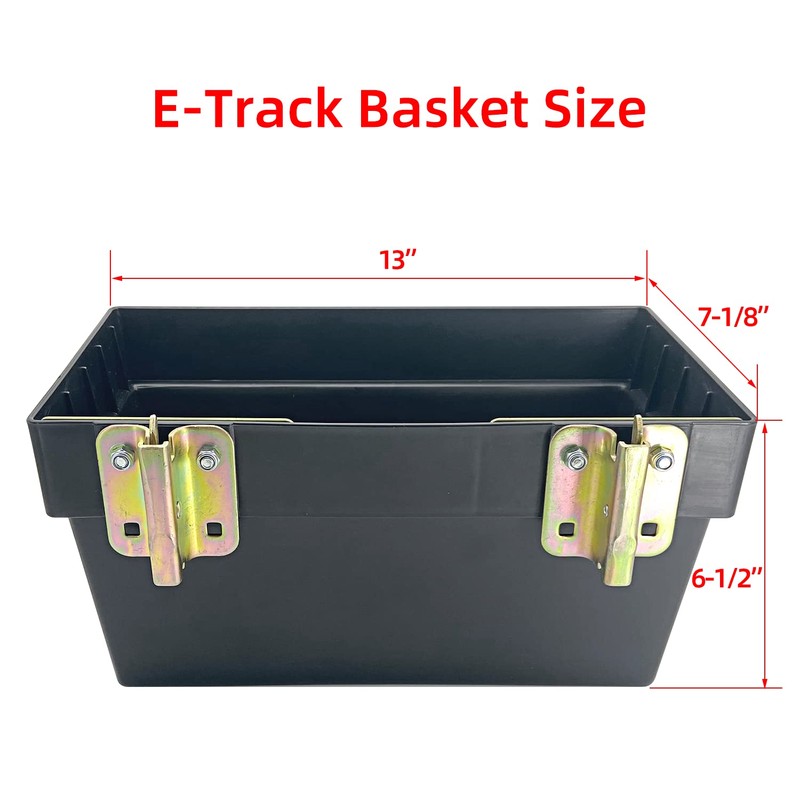 POROHOM 2 Pack Heavy Duty E-Track Basket for E-Track Systems,