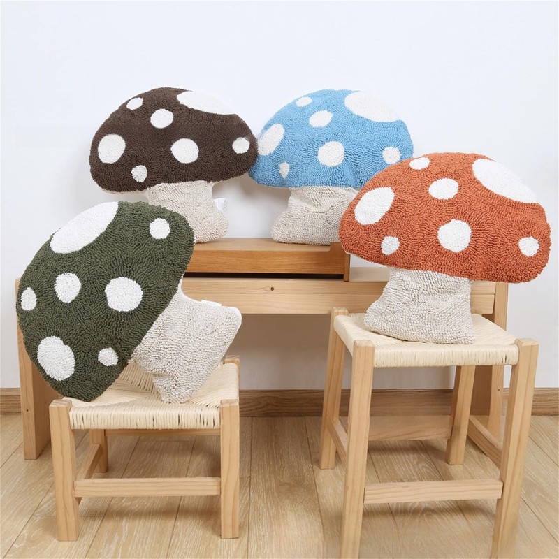 WMYDHCGD Mushroom Pillow Cute Floor Pillow Plush Sofa Pillow Funny