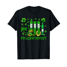 Phlebotomist Costume Shamrocks Lucky Patrick's Day Coin T-Shirt
