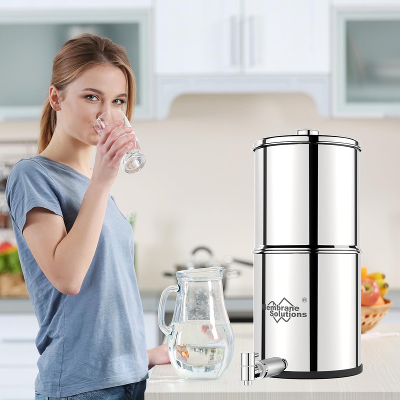 Membrane Solutions UV Countertop Gravity Water Filtration System Replacement Filter