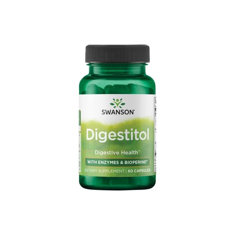 Swanson | Digestitol con encimas y BioPerine 60 Cápsulas