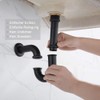 Siphon Black Matt for Washbasins and Washbasins, Keymark Brass Pipe