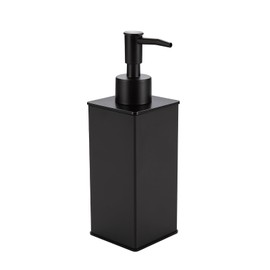 DAZI Soap Dispenser, Black, Refillable Standing Soap Dispenser, Premium Metal Rustproof Hand Soap Dispenser for Bathroom, Kitchen, Home, Hotel Decor, 240 ml (Standing)
