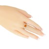 HolidayGiftShops Sterling Silver and Baltic Honey Amber Flat Square Adult