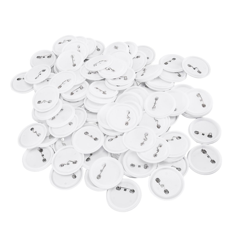 100Pcs Badge Back Cover Tinplate Plastic Base Avoid Rust Firm