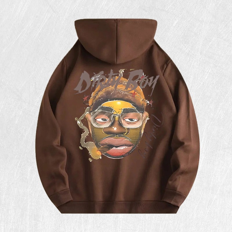 Dirty Boy Graphic Hoodie 100% Cotton US Warehouse 6 ColorsColor: