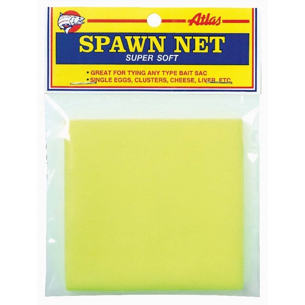 Atlas Mike's Spawn Net Squares Great to Keep Fishing Bait Together, Yellow, 4 X 4-Inch