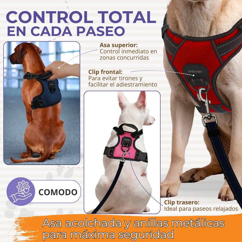No Pull Harness for Medium Large Dogs, No Escape Harness