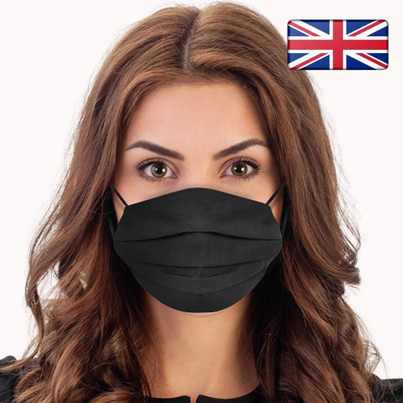 Reusable Face Mask GENERISE Double Fabric Cotton Face Mask x4