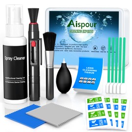 Aispour Camera Lens Cleaning Kit, 10-in-1 Camera Cleaning Kit, Camera Lens Cleaner and Camera Accessories, Includes Lens Cleaning Kit/Lens Cleaner/Lens Cleaning Pen/Soft Brush