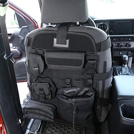 Funda universal multifuncional para asiento delantero con organizador de almacenamiento, protector de asiento con múltiples bolsillos                 