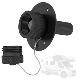 MINGOR-Style RV City Water Inlet with Check Valve Matte Black
