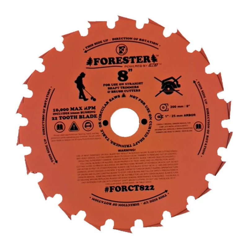 Forester 22 Tooth Chisel Tooth Brush Cutter Blade - 8"