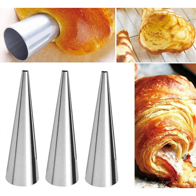 COMZPLIFE 21pcs Cream Horn Molds, Stainless Steel Cannoli Forms Tubes