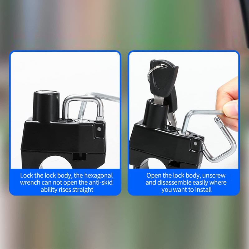 Generic Motorcycle Helmet Lock Motorcycle Security Lock Universal Motorcycle Parts