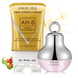 ANGEL SILK Neck-Eye Care Tightening & Revitalizing Set -Smooth of Fine Lines, Eye & Neck Treatment, Skin Moisturizer, Deep Moisturizing Skincare (50g + 120g)