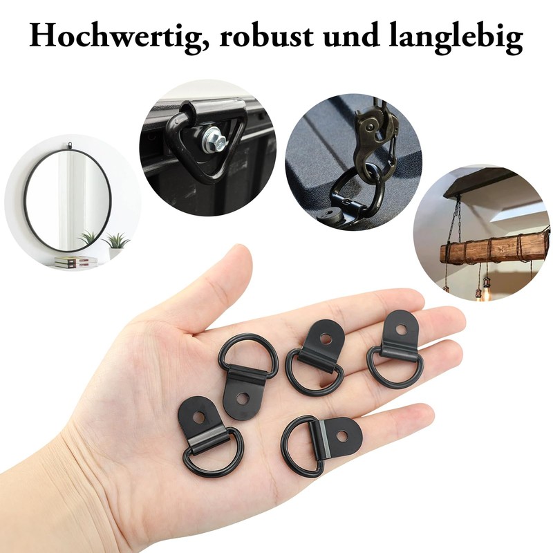 AMANDELIZABE Pack of 22 D Construction Ring Lashing Eyelets Stainless
