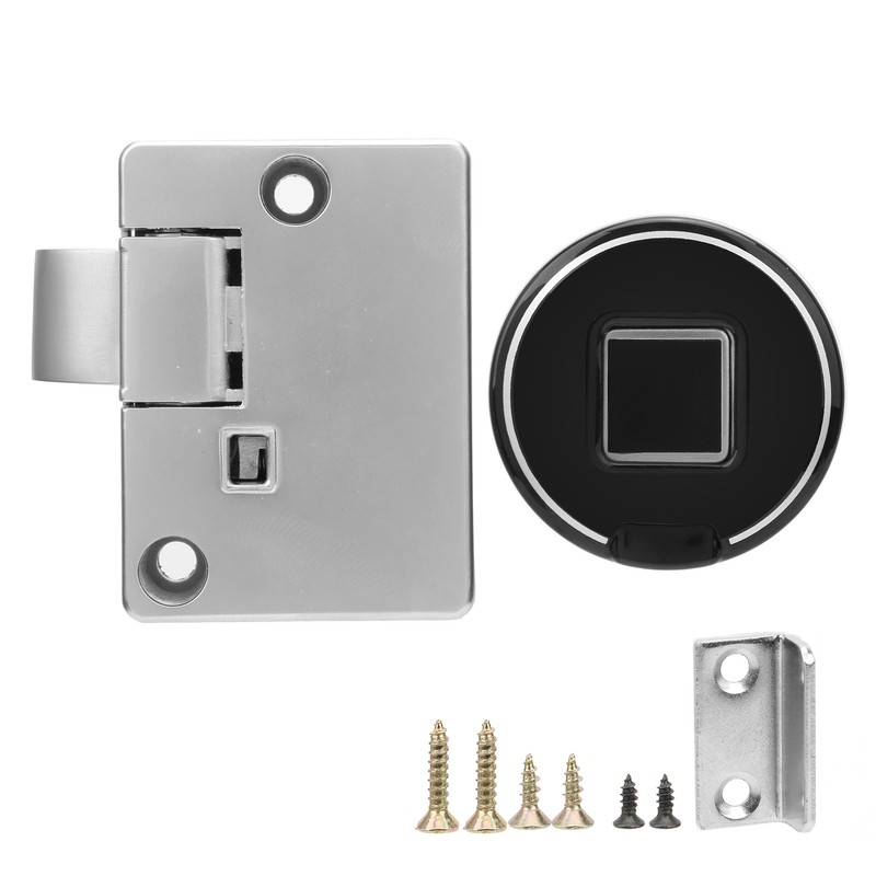 Fingerprint Cabinet Lock Kit Biometric Keyless Locking Anti‑Theft Low Battery