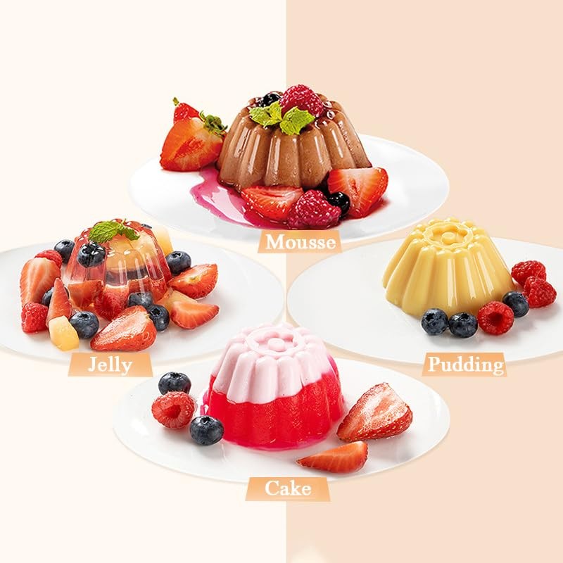 8 PCS Pudding Moulds,Pudding Cups with Lid,Mini Jelly Moulds, Pudding