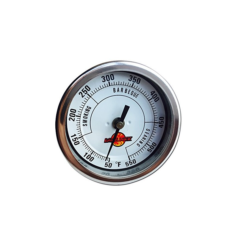 Long Stem Thermometer for Insulated BBQ Smoker Cabinet 3in face