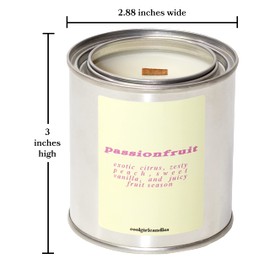 Cool Girl Candles | Passionfruit - Citrus, Peach, Vanilla | Summer Candles |Natural Coconut Soy Wax | Strong Scented Candles Home Fragrance | Crackling Wood Wick | Pastel Room Décor Aesthetic | 8 oz