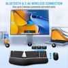 Ergonomic Wireless Keyboard Mouse Combo, EDJO Bluetooth/2.4G Dual Channel, Split
