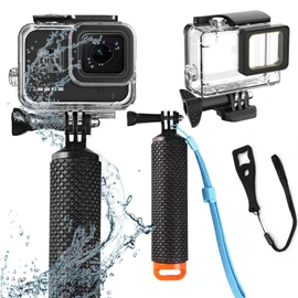 Compatible for Go Pro Hero 7 6 5 Black Waterproof Housing Case 45M/147FT Protective Underwater Dive Case Shell with Cameras Handle Mount Accessories Kit