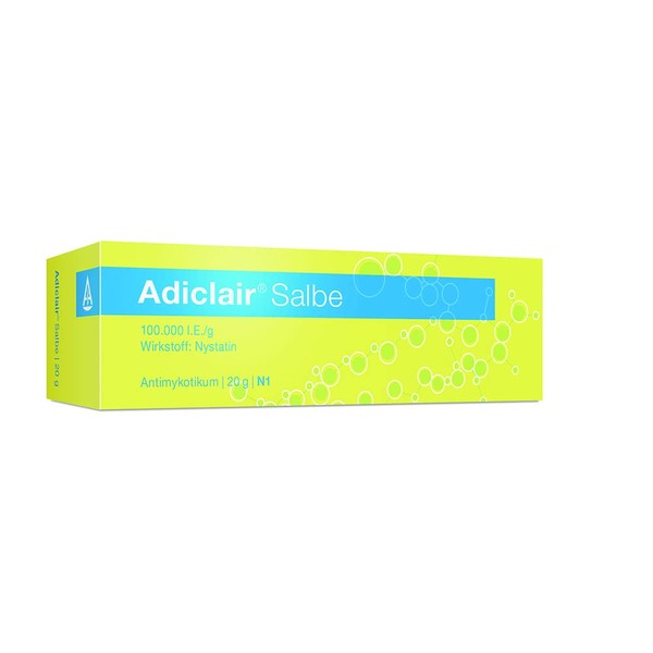 Adiclair Ointment - Strong against skin infections with yeast fungi, 20 g