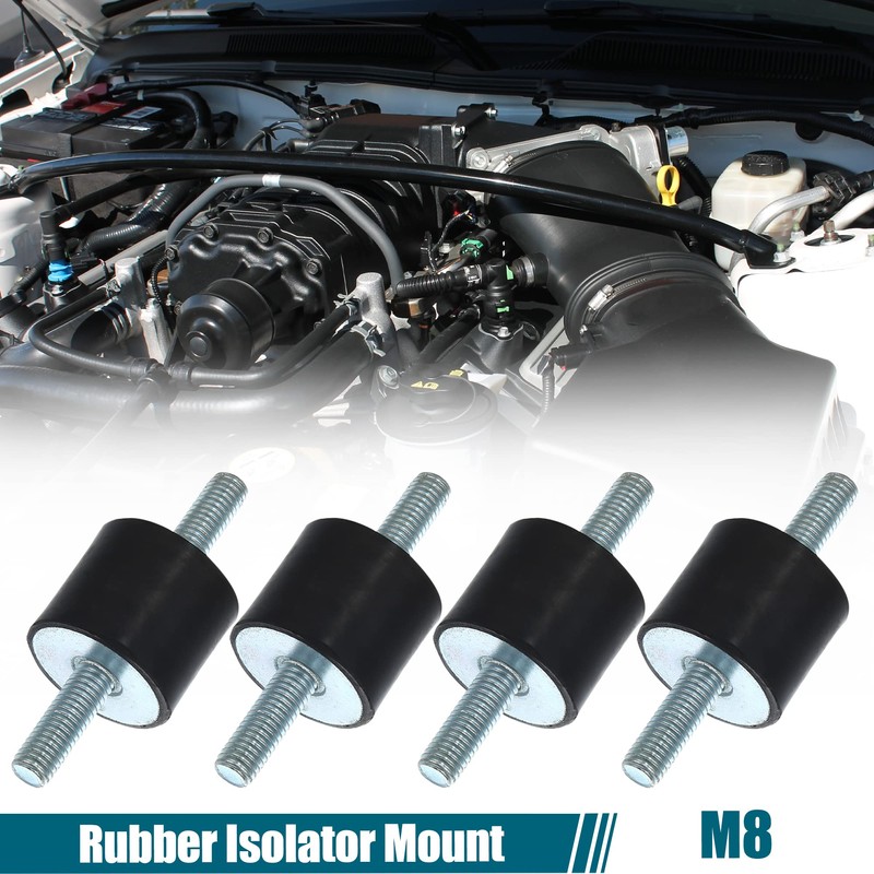 X AUTOHAUX 4pcs M8 Anti Vibration Rubber Isolator Mount 30x25mm
