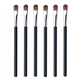WanFengXue 6 Pcs Eyeshadow Brushes Makeup Eyeshadow Applicator with Long Handle Plastics Eyeshadow Tools for Blending Defining Smudging Shading