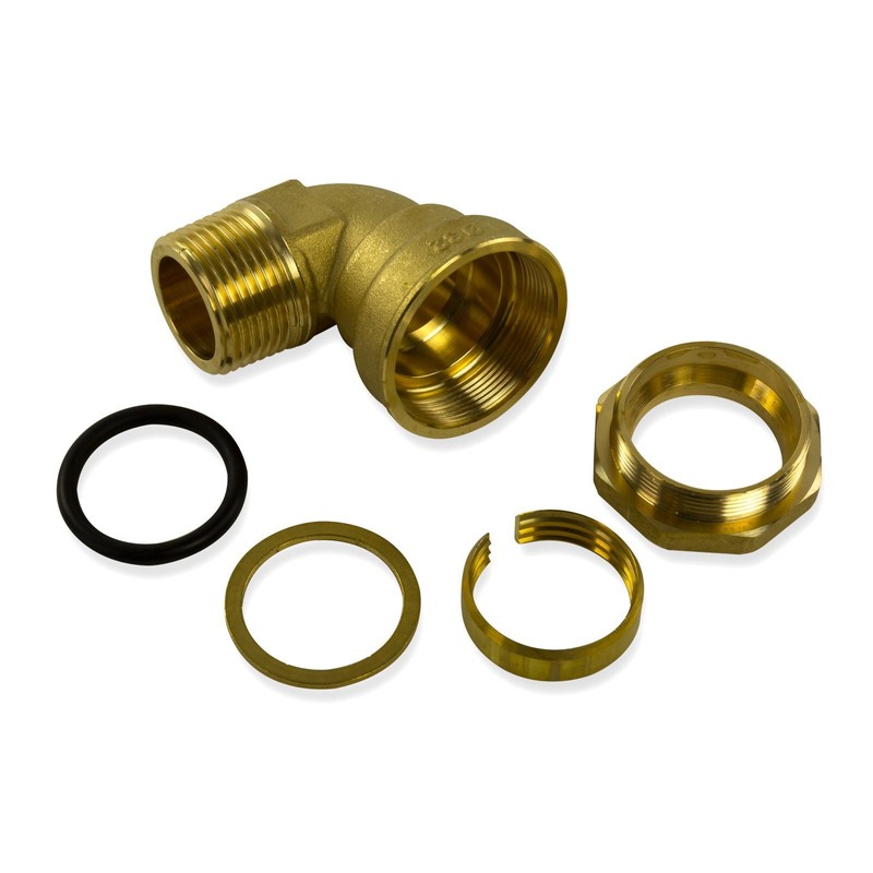 Caleffi Angle Fitting 867 Brass 32 x 1 Inch AG