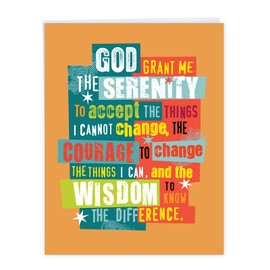 NobleWorks - Big Recovery Paper Card 8.5 x 11 Inch with Envelope (1 Pack) Large Serenity Sobriety Prayer J3688AAG