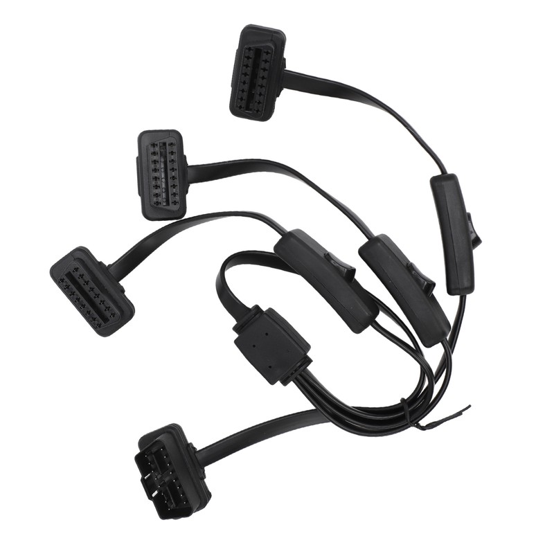 OBDII Flat Noodle Cable 16 Pin 1 in 3 Splitter