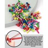 KGDUYC Pack of 100 Mini Colourful Brads Pattern Bag Clips