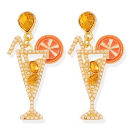 Happy New Year Earring for Women Sparkly Happy New Year Dangle Earrings Champagne Earrings Crystal Wine Glass Dangle Earrings new years eve earrings Festive Party Jewelry Gifts