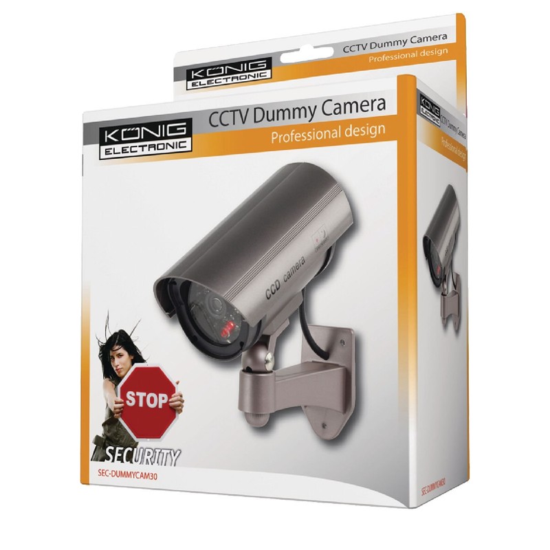 Konig Professional Dummy Outdoor Camera Flashing LED - Metalic Brown