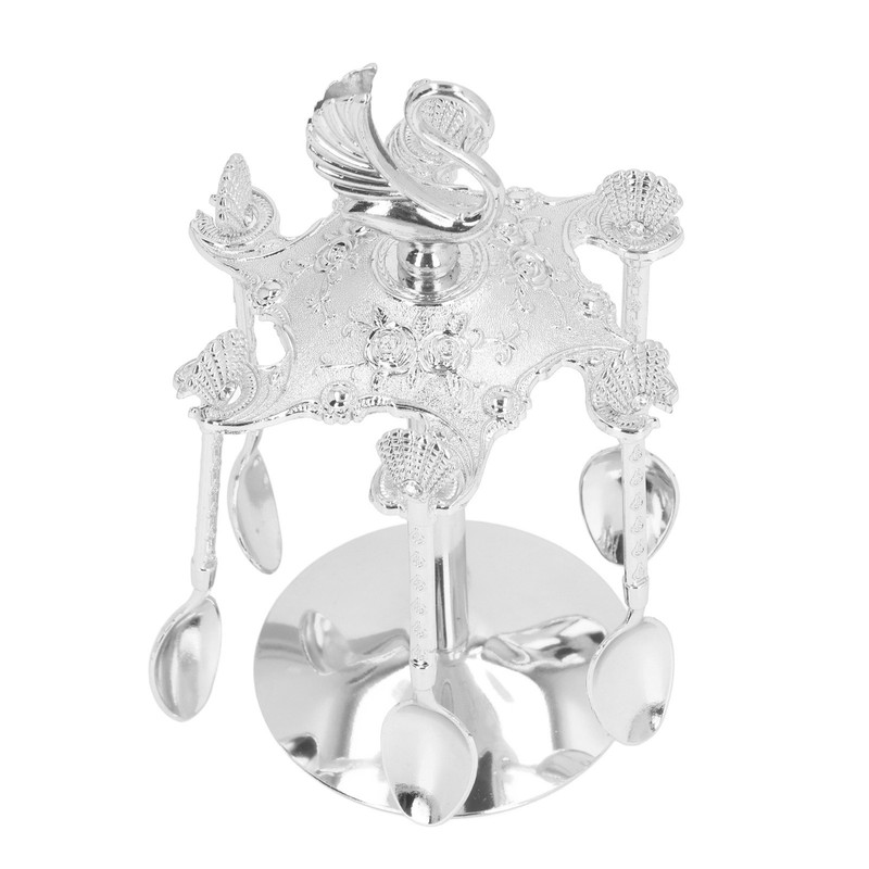 Swan Coffee Spoons Set Mirror Polished Strong Construction Swan Base