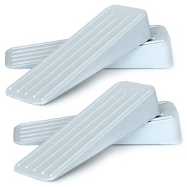 Mario10 Door Wedge Rubber Door Stops Indoor Outdoor Anti Skid Rubber Door Stoppers for Floor Multi-Surface Rubber Door Wedges Heavy Duty Door Holders to Stay Open - 4-Pack (Grey)