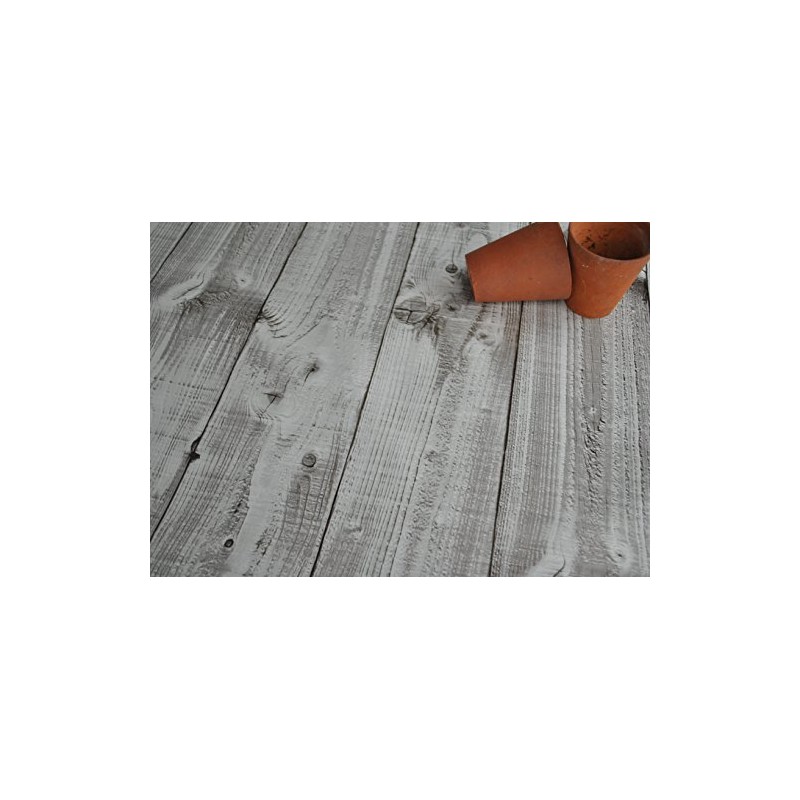 Karina Home Grey Wood Effect Plank PVC Wipe Clean Tablecloth