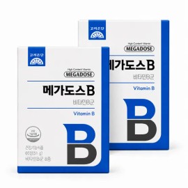 Goryeo Eundan Korea Eundan Megadose B Vitamin B Complex 60 tablets, 2 units, 4 month supply, Haru Commerce / 고려은단 메가도스B 비타민B 컴플렉스 60정 2개 4개월분 하루커머스