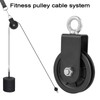 Cable Pulley Rotation Traction Wheel 3.54in/90mm Silence Smooth Detachable 360