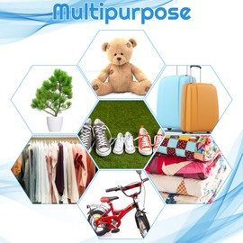 Extra Large Clear Plastic Storage Bags, 6 pcs 90 * 120CM Flat Large Plastic Bags for Luggage, Suitcase, Furniture, Quilts, Plush Toys, Office Chairs