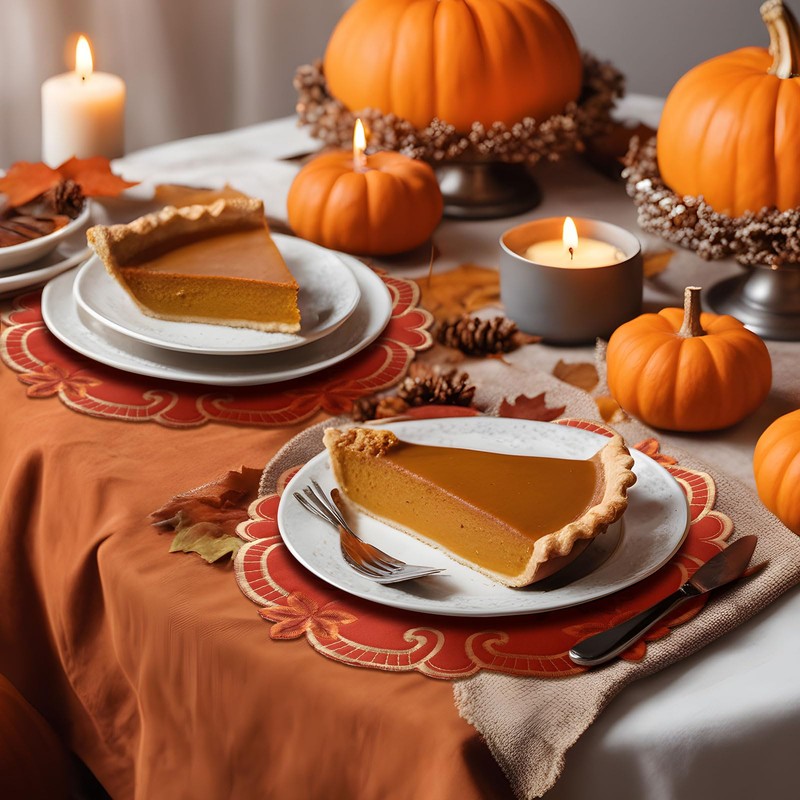 HunnmingRe 6 Pcs Thanksgiving Embroidered Pumpkin Velvet Placemats 14 Inch