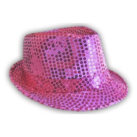 Western F.a.s.h.i.o.n Sequin Fedora Hat (Fuchsia)