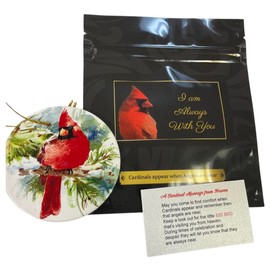 Legend of The Cardinal Ornament Christmas Tree Decoration Set with Story Card