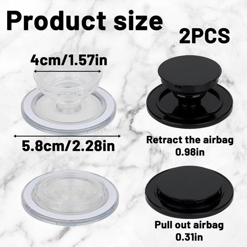 2Pcs Phone Grip, Phone Hand Holder Collapsible Cellphone Finger Grip