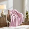 KMUSET Fleece Blanket Throw Size Pink Lightweight Super Soft Cozy